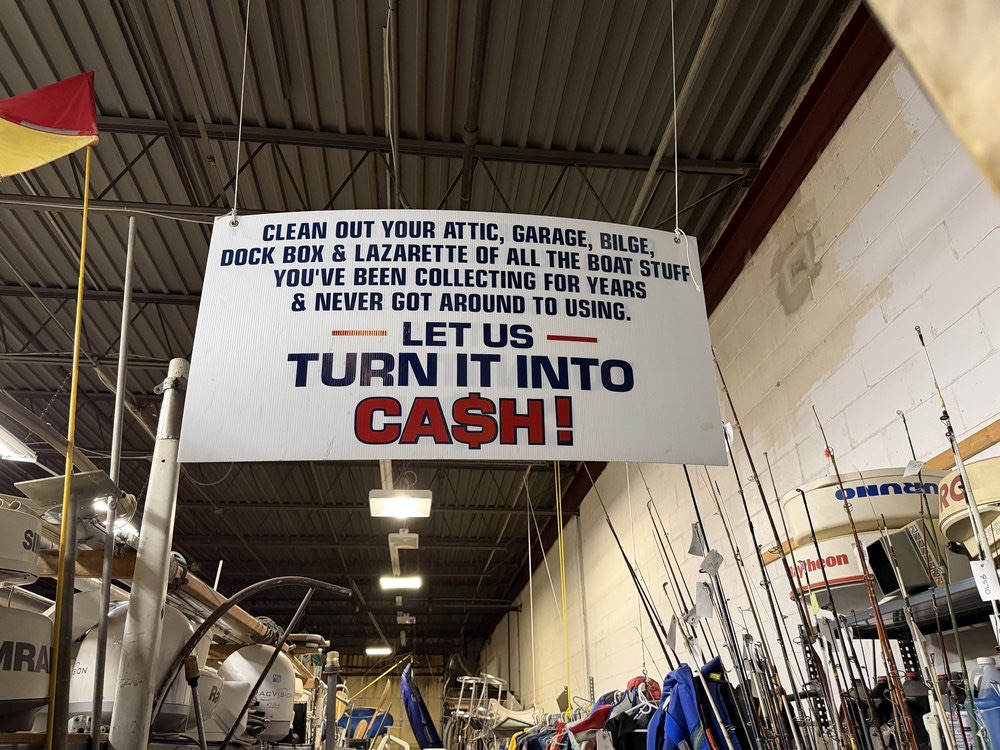 Fishing equipment at Marine Consignment of Long Island